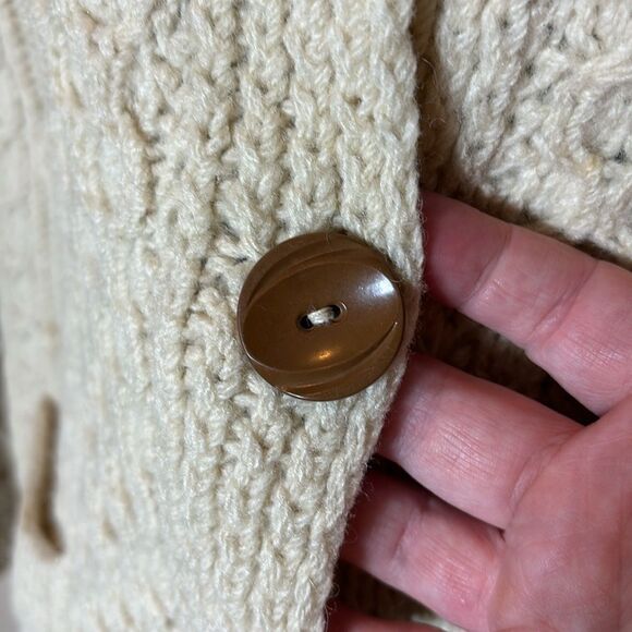 Loch garman fisher knit 100% wool made in Ireland chunky thick knit sweater - Picture 2 of 6